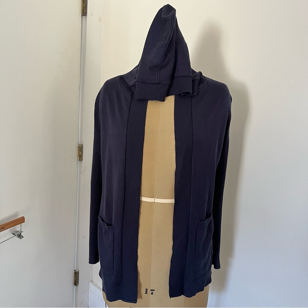 Lety & Me Women’s Adelie Hooded Rib Sleeve Cardigan Size Medium
